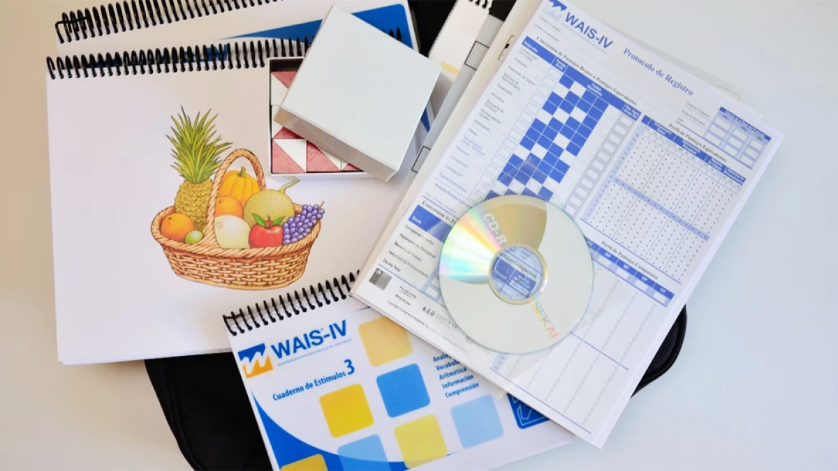 WAIS assessment materials illustrating professional cognitive testing rather than a public online quiz
