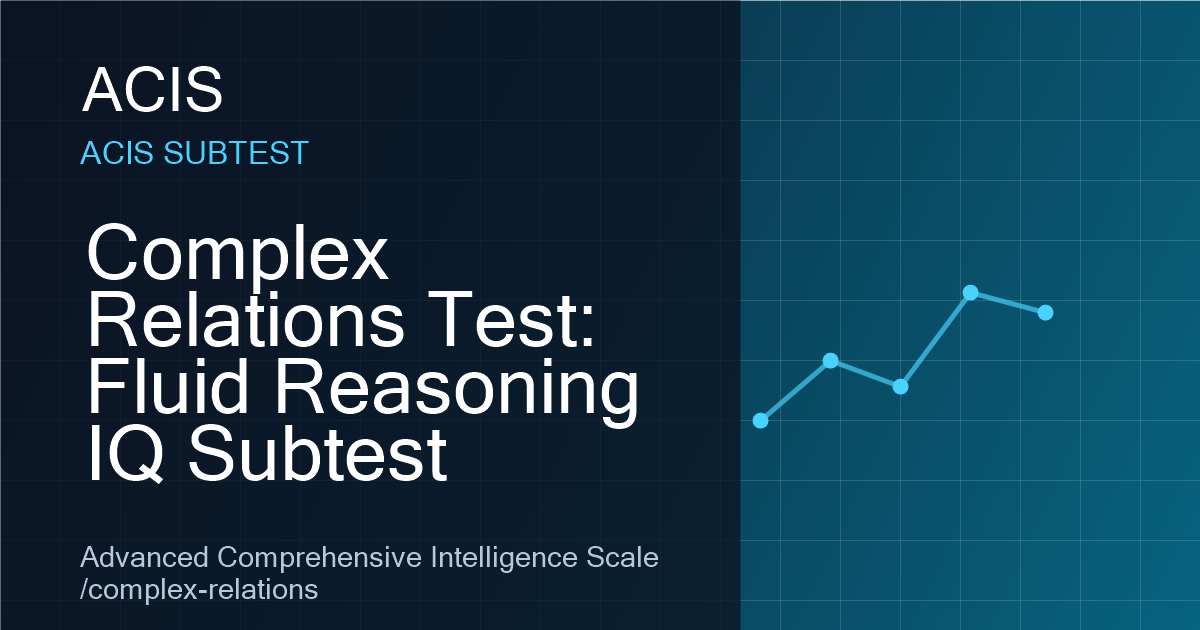 Complex Relations Test | Fluid Reasoning IQ Subtest | ACIS