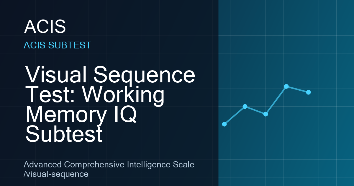 Visual Sequence Test | Working Memory IQ Subtest | ACIS